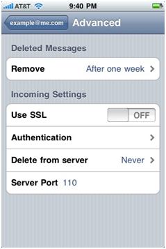 Configure iPhone for NiceNIC POP Email Accounts - NiceNIC.NET