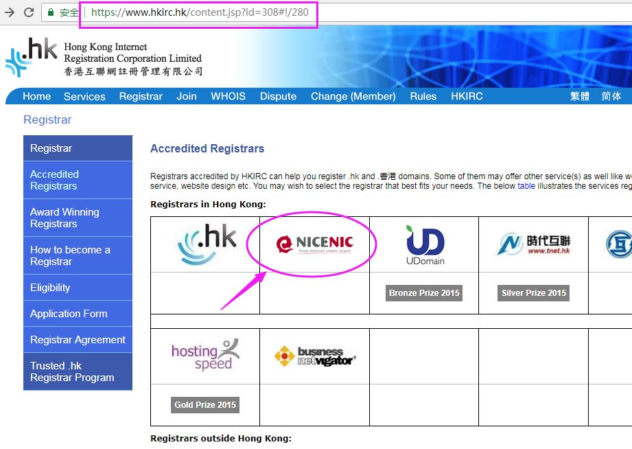 HKIRC Accredited Registrar - nicenic.net